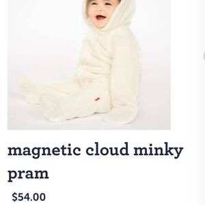 Magnetic cloud minke onesie
Size 8-12 lb 
Newborn